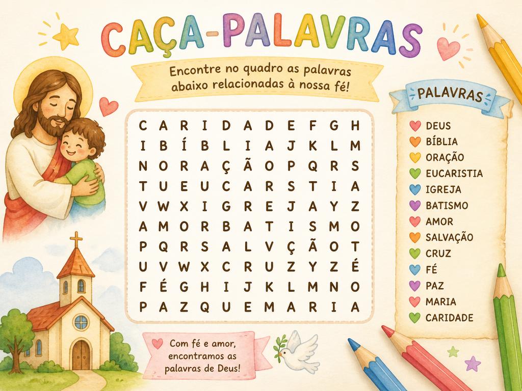 Caça-Palavras Católico Infantil